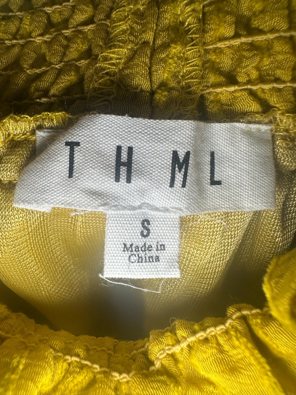 THML Mustard Ruffle-Hem Halter Top - Picture 3 of 7